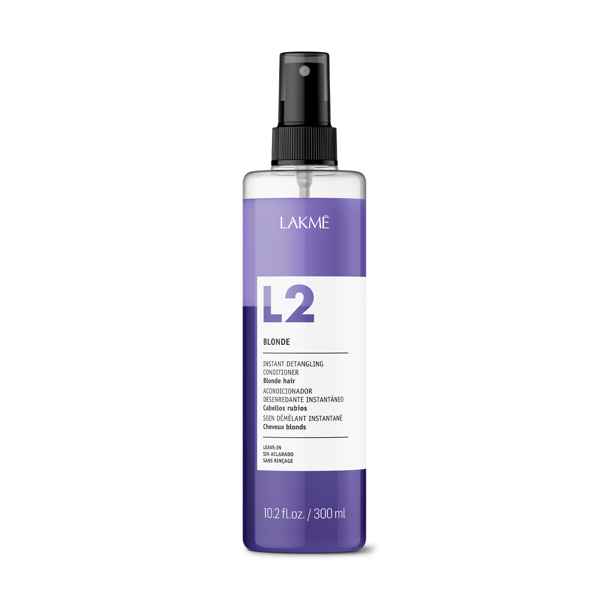 Двофазний незмивний спрей-кондиціонер Lakme L2 Blonde Instant Detangling Conditioner для світлого та сивого волосся, 300 мл