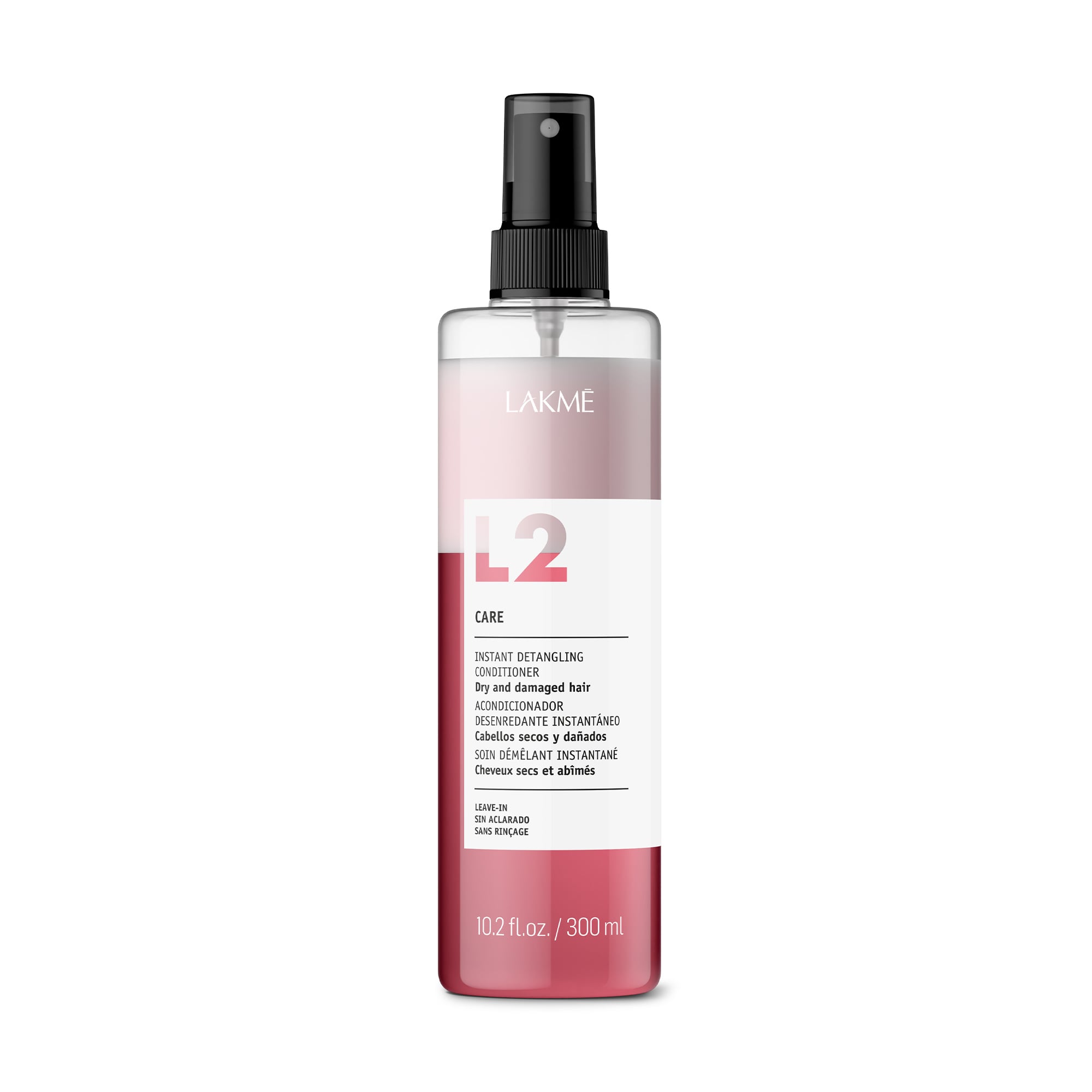 Двофазний незмивний спрей-кондиціонер Lakme L2 Care Instant Detangling Conditioner для сухого та пошкодженого волосся, 300 мл